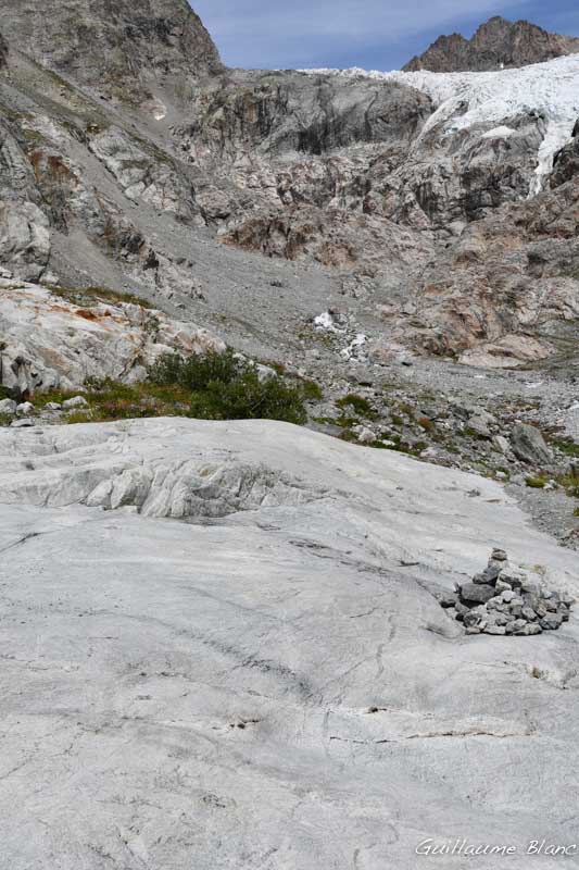 Rive droite du glacier en 2019.