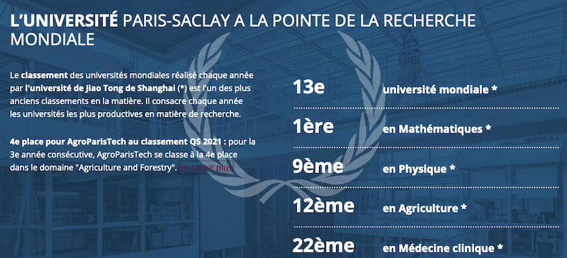 Sur la première page du site de l’université. C’est dire l’importance de ces classements. Quant à la « pointe » en question, c’est une autre histoire...