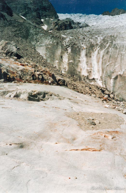 Rive droite du glacier en 1986.