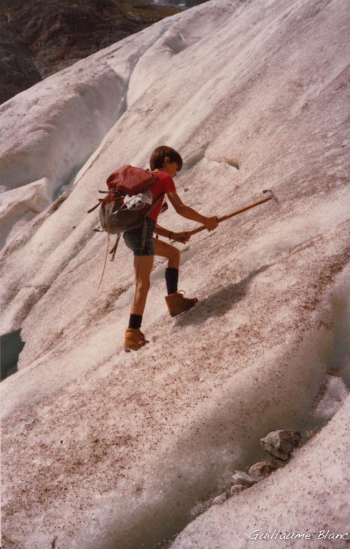 En 1985, alpiniste en herbe !