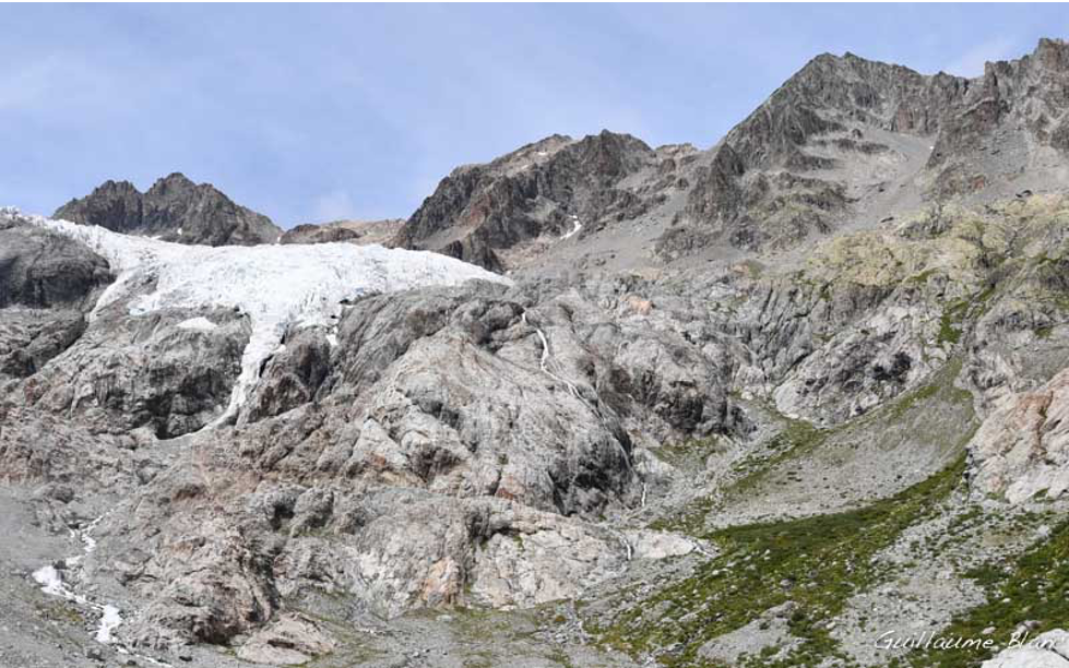 Le même glacier Blanc en 2019, 33 ans plus tard. Photo : Guillaume
Blanc.
