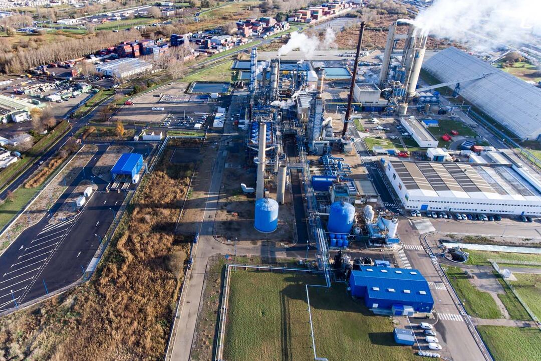 L’usine Yara de production d’ammoniac  à Gonfreville-l’Orcher, en Seine-Maritime. Source : L’Usine Nouvelle.